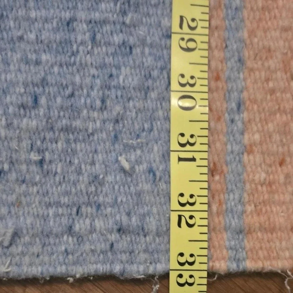 Vintage Southwestern Style Woven Rug Wall‎ Hanging Decor Peach Blue